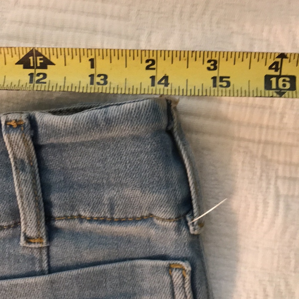 Maeve by Anthropologie Collette Light Wash Blue Denim Patch Pocket Jeans 30 - Picture 12 of 17